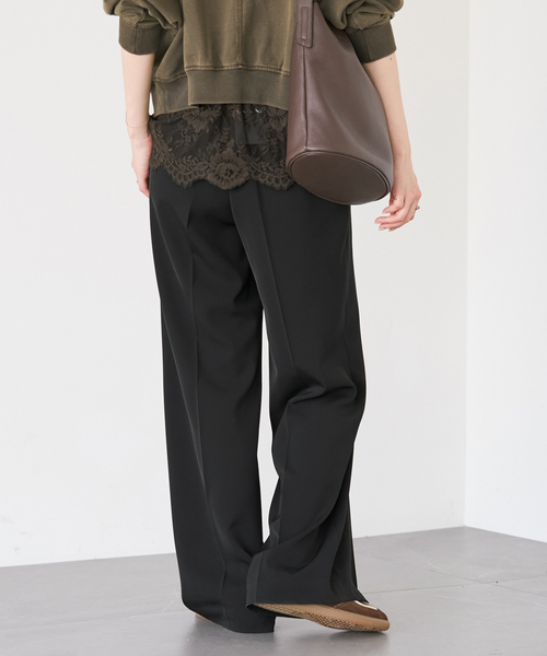 plage(プラージュ)の「beautiful tuck パンツ(スラックス・レディース・ベージュ/ブラック・36/38/34)」の16枚目の写真