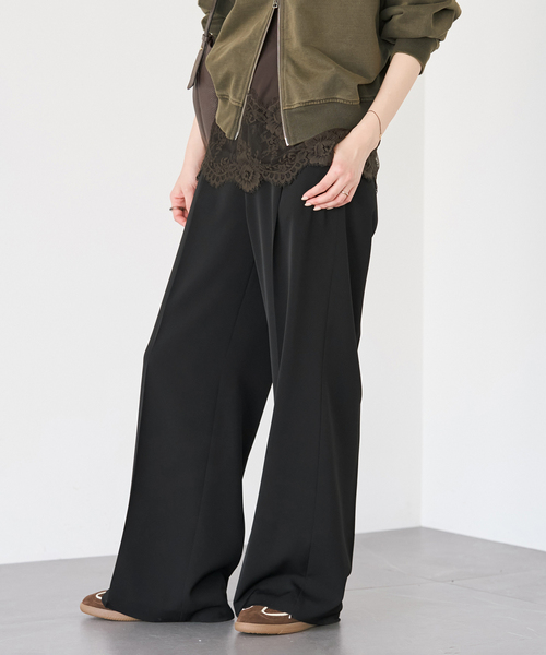 plage(プラージュ)の「beautiful tuck パンツ(スラックス・レディース・ベージュ/ブラック・36/38/34)」の17枚目の写真