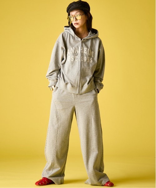 GEVS.(ジェイヴィス)の「ワイドスウェットパンツ<大きいサイズ有>GEVS.(その他パンツ・レディース・ブラック/グレー・M/L/LL/3L/4L/5L)」の8枚目の写真