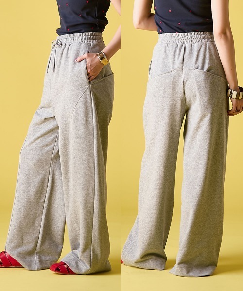 GEVS.(ジェイヴィス)の「ワイドスウェットパンツ<大きいサイズ有>GEVS.(その他パンツ・レディース・ブラック/グレー・M/L/LL/3L/4L/5L)」の13枚目の写真
