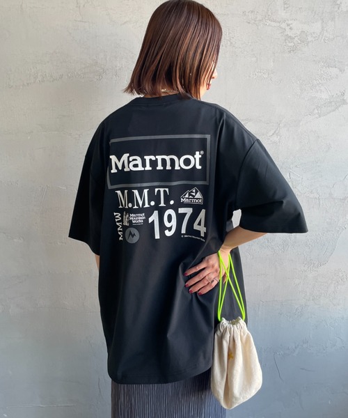MARMOT（マーモット）の「[Marmot/マーモット] 別注 ドローコード付き ヒストリーロゴ バックプリントTシャツ（Tシャツ/カットソー・レディース・ホワイト/ダークブラウン/ブラック・S/M/L/XL）」の22枚目の写真