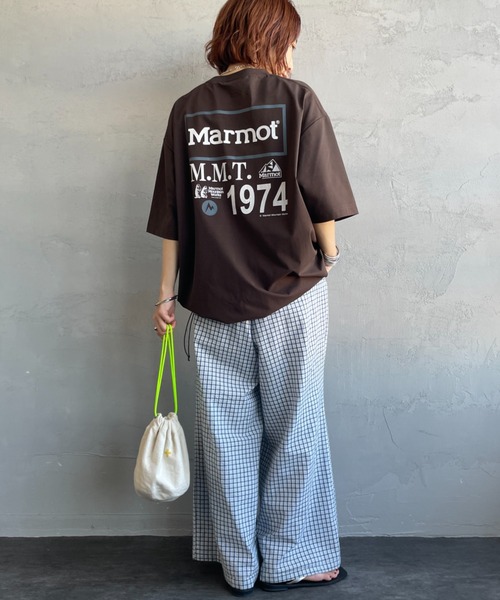 MARMOT（マーモット）の「[Marmot/マーモット] 別注 ドローコード付き ヒストリーロゴ バックプリントTシャツ（Tシャツ/カットソー・レディース・ホワイト/ダークブラウン/ブラック・S/M/L/XL）」の7枚目の写真