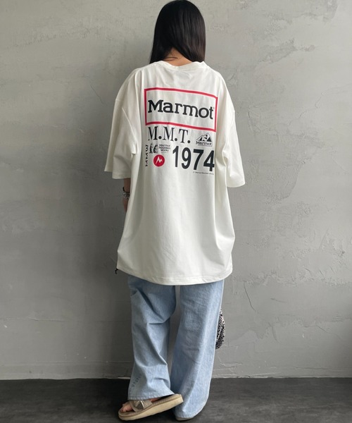 MARMOT（マーモット）の「[Marmot/マーモット] 別注 ドローコード付き ヒストリーロゴ バックプリントTシャツ（Tシャツ/カットソー・レディース・ホワイト/ダークブラウン/ブラック・S/M/L/XL）」の16枚目の写真