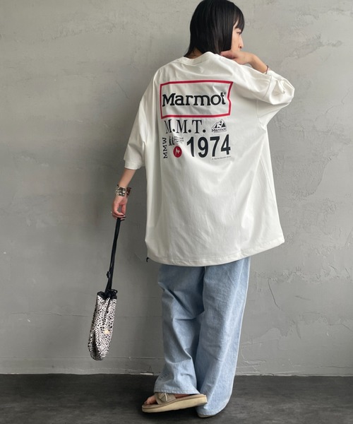 MARMOT（マーモット）の「[Marmot/マーモット] 別注 ドローコード付き ヒストリーロゴ バックプリントTシャツ（Tシャツ/カットソー・レディース・ホワイト/ダークブラウン/ブラック・S/M/L/XL）」の5枚目の写真