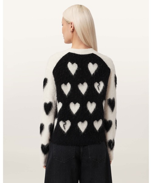 ALLSAINTS(オールセインツ)の「SCATTER HEART CARDIGAN | SCATTER ハード カーディガン(カーディガン/ボレロ・レディース・ホワイト系その他・XS/S/M/L)」の6枚目の写真