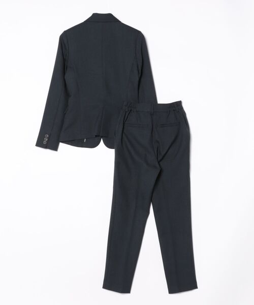 m.f.editorial（エムエフエディトリアル）の「【ストレッチ ウォッシャブル イージーケア】m.f.エディトリアル レディース 1ボタン ジャケット + テーパード パンツ ビジネス セットアップ スーツ 紺（スーツセット・レディース・ネイビー・S/MEDIUM/LARGE/X-LARGE）」の2枚目の写真