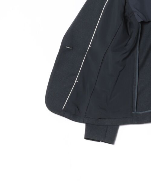 m.f.editorial（エムエフエディトリアル）の「【ストレッチ ウォッシャブル イージーケア】m.f.エディトリアル レディース 1ボタン ジャケット + テーパード パンツ ビジネス セットアップ スーツ 紺（スーツセット・レディース・ネイビー・S/MEDIUM/LARGE/X-LARGE）」の3枚目の写真