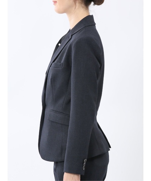 m.f.editorial（エムエフエディトリアル）の「【ストレッチ ウォッシャブル イージーケア】m.f.エディトリアル レディース 1ボタン ジャケット + テーパード パンツ ビジネス セットアップ スーツ 紺（スーツセット・レディース・ネイビー・S/MEDIUM/LARGE/X-LARGE）」の6枚目の写真