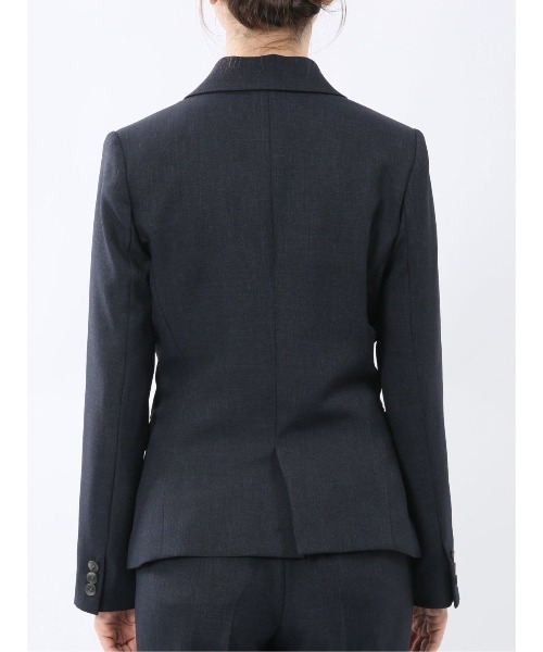m.f.editorial（エムエフエディトリアル）の「【ストレッチ ウォッシャブル イージーケア】m.f.エディトリアル レディース 1ボタン ジャケット + テーパード パンツ ビジネス セットアップ スーツ 紺（スーツセット・レディース・ネイビー・S/MEDIUM/LARGE/X-LARGE）」の7枚目の写真