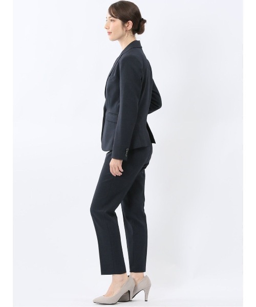 m.f.editorial（エムエフエディトリアル）の「【ストレッチ ウォッシャブル イージーケア】m.f.エディトリアル レディース 1ボタン ジャケット + テーパード パンツ ビジネス セットアップ スーツ 紺（スーツセット・レディース・ネイビー・S/MEDIUM/LARGE/X-LARGE）」の16枚目の写真