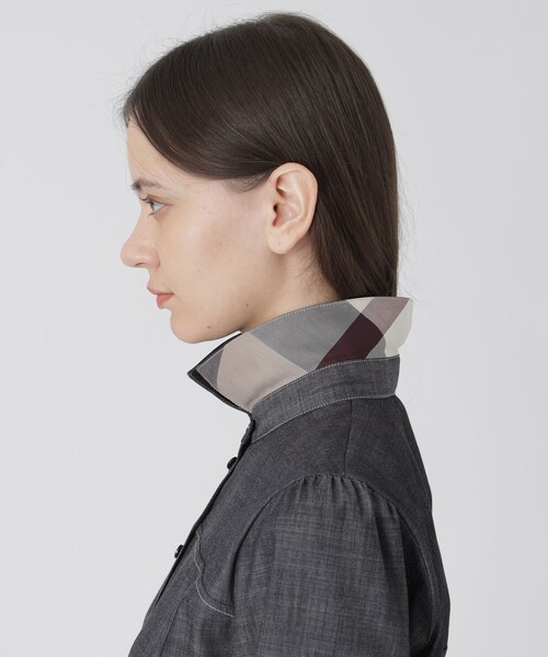 BLUE LABEL CRESTBRIDGE(ブルーレーベルクレストブリッジ)の「ライトスラブシャンブレーシャツドレス(ワンピース・レディース・ダークネイビー・40/36/38)」の4枚目の写真