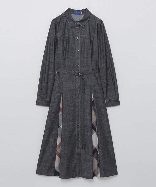 BLUE LABEL CRESTBRIDGE(ブルーレーベルクレストブリッジ)の「ライトスラブシャンブレーシャツドレス(ワンピース・レディース・ダークネイビー・40/36/38)」の2枚目の写真