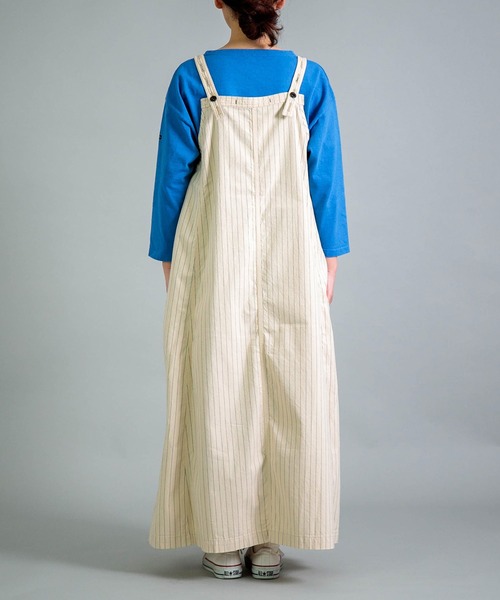 OMNIGOD（オムニゴッド）の「[OMNIGOD womens / オムニゴッド] ピンストライプオックスフォード スリーブレスドレス（ジャンパースカート・レディース・アイボリー・FREE）」の7枚目の写真