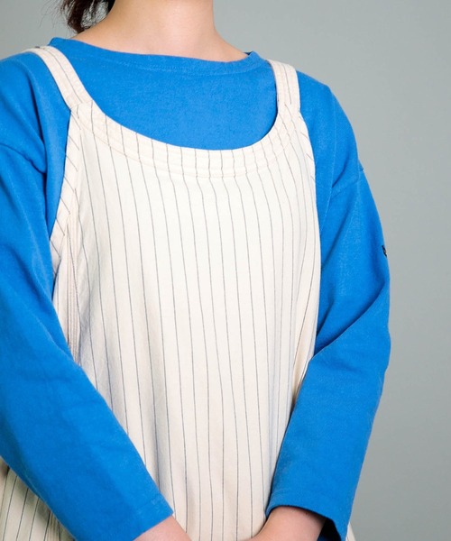 OMNIGOD（オムニゴッド）の「[OMNIGOD womens / オムニゴッド] ピンストライプオックスフォード スリーブレスドレス（ジャンパースカート・レディース・アイボリー・FREE）」の8枚目の写真