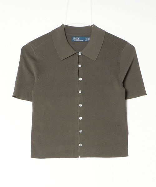 POLO RALPH LAUREN(ポロ ラルフ ローレン)の「ポロカラー ショートスリーブ カーディガン(カーディガン/ボレロ・レディース・グリーン系2・XS/M/S)」の5枚目の写真