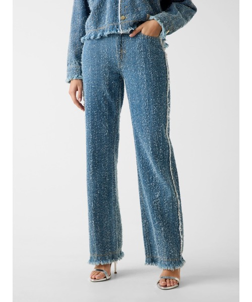 Guess(ゲス)の「TOKYO Wide Leg ストレートパンツ(その他パンツ・レディース・インディゴブルー・25inch/24inch/27inch/26inch)」の1枚目の写真