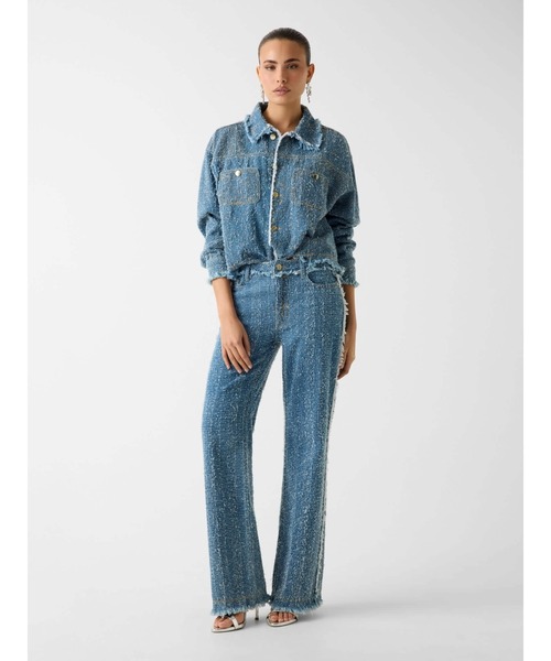 Guess(ゲス)の「TOKYO Wide Leg ストレートパンツ(その他パンツ・レディース・インディゴブルー・25inch/24inch/27inch/26inch)」の4枚目の写真