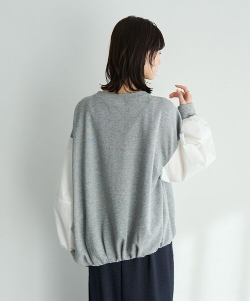 Editt by YECCA VECCA（エディットバイイェッカヴェッカ）の「アシメバルーンプルオーバー（Tシャツ/カットソー・レディース・グレー/ネイビー・FREE）」の7枚目の写真