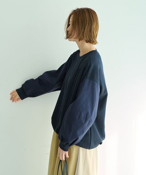 Editt by YECCA VECCA（エディットバイイェッカヴェッカ）の「アシメバルーンプルオーバー（Tシャツ/カットソー・レディース・グレー/ネイビー・FREE）」の14枚目の写真