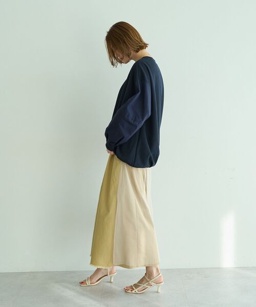 Editt by YECCA VECCA（エディットバイイェッカヴェッカ）の「アシメバルーンプルオーバー（Tシャツ/カットソー・レディース・グレー/ネイビー・FREE）」の20枚目の写真