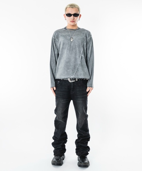 SHORT ROUND（ショートラウンド）の「SHORT ROUND/【26年春夏新作】コールドダイスウィッチングT(LS)（Tシャツ/カットソー・メンズ・グレー/ブラック系その他・MEDIUM/LARGE）」の14枚目の写真