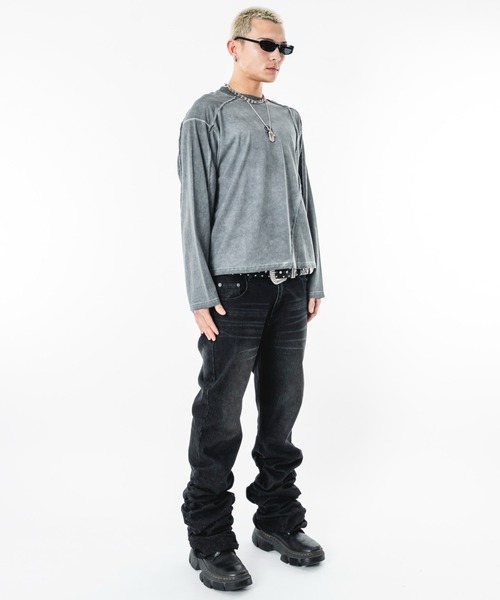 SHORT ROUND（ショートラウンド）の「SHORT ROUND/【26年春夏新作】コールドダイスウィッチングT(LS)（Tシャツ/カットソー・メンズ・グレー/ブラック系その他・MEDIUM/LARGE）」の17枚目の写真