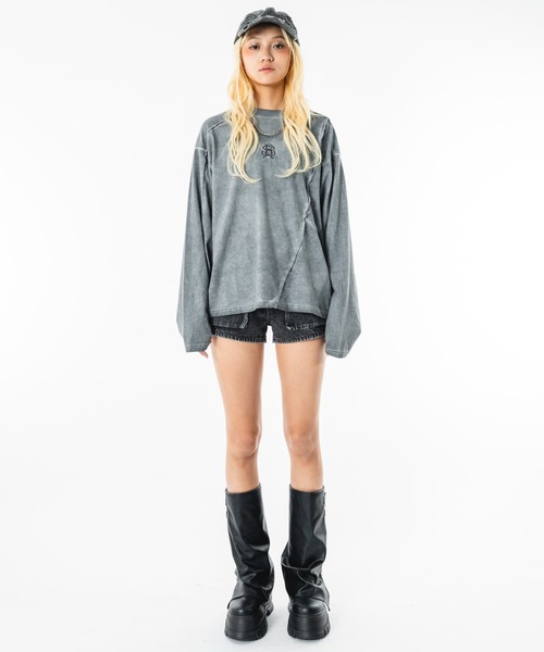 SHORT ROUND（ショートラウンド）の「SHORT ROUND/【26年春夏新作】コールドダイスウィッチングT(LS)（Tシャツ/カットソー・メンズ・グレー/ブラック系その他・MEDIUM/LARGE）」の18枚目の写真