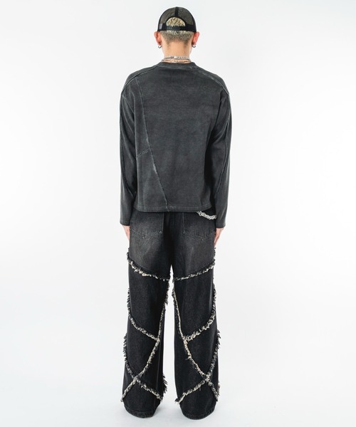 SHORT ROUND（ショートラウンド）の「SHORT ROUND/【26年春夏新作】コールドダイスウィッチングT(LS)（Tシャツ/カットソー・メンズ・グレー/ブラック系その他・MEDIUM/LARGE）」の8枚目の写真