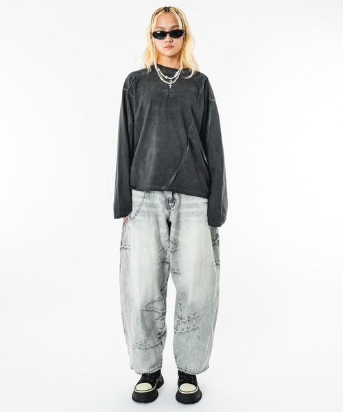 SHORT ROUND（ショートラウンド）の「SHORT ROUND/【26年春夏新作】コールドダイスウィッチングT(LS)（Tシャツ/カットソー・メンズ・グレー/ブラック系その他・MEDIUM/LARGE）」の10枚目の写真