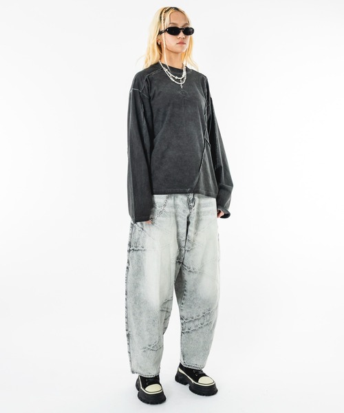 SHORT ROUND（ショートラウンド）の「SHORT ROUND/【26年春夏新作】コールドダイスウィッチングT(LS)（Tシャツ/カットソー・メンズ・グレー/ブラック系その他・MEDIUM/LARGE）」の13枚目の写真