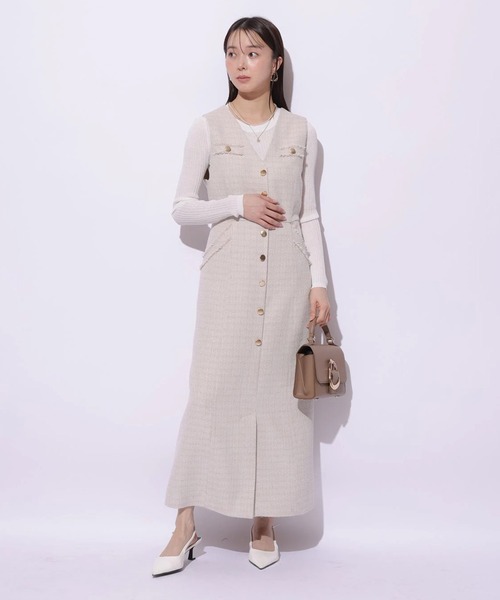 Mystrada（マイストラーダ）の「シアークルーネックニット（ニット/セーター・レディース・ブラック/ホワイト・38）」の14枚目の写真