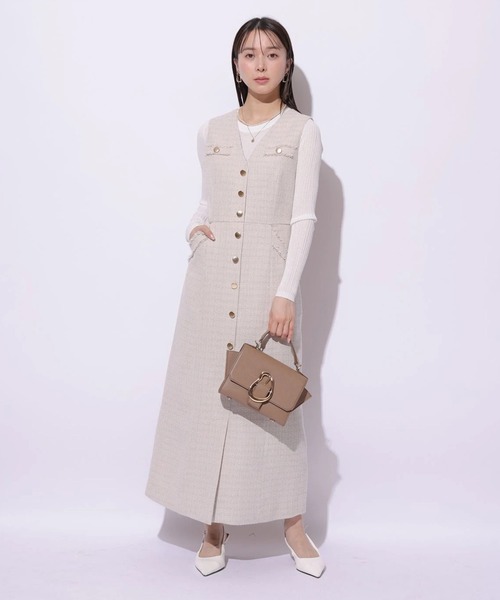 Mystrada（マイストラーダ）の「シアークルーネックニット（ニット/セーター・レディース・ブラック/ホワイト・38）」の15枚目の写真