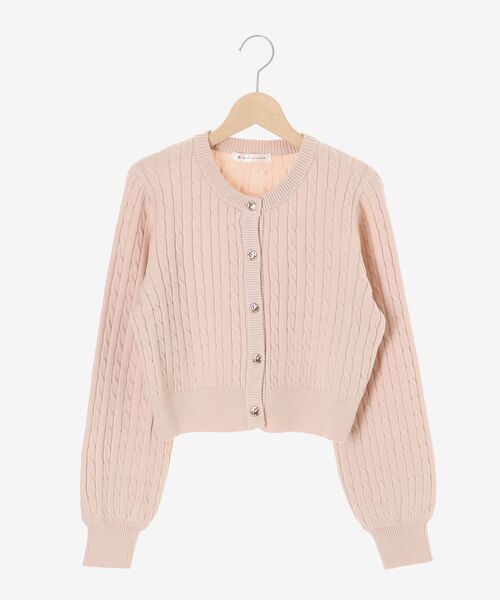 MAJESTIC LEGON（マジェスティックレゴン）の「ゴールドボタンケーブルニットカーデ（カーディガン/ボレロ・レディース・アイボリー/ネイビー/ピンク/レッド・MEDIUM）」の13枚目の写真