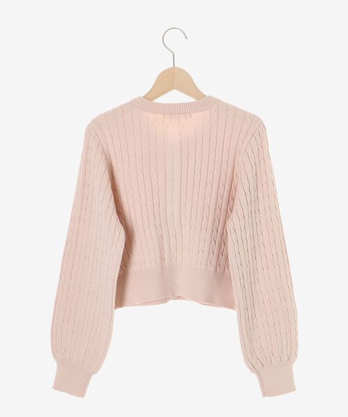 MAJESTIC LEGON（マジェスティックレゴン）の「ゴールドボタンケーブルニットカーデ（カーディガン/ボレロ・レディース・アイボリー/ネイビー/ピンク/レッド・MEDIUM）」の14枚目の写真