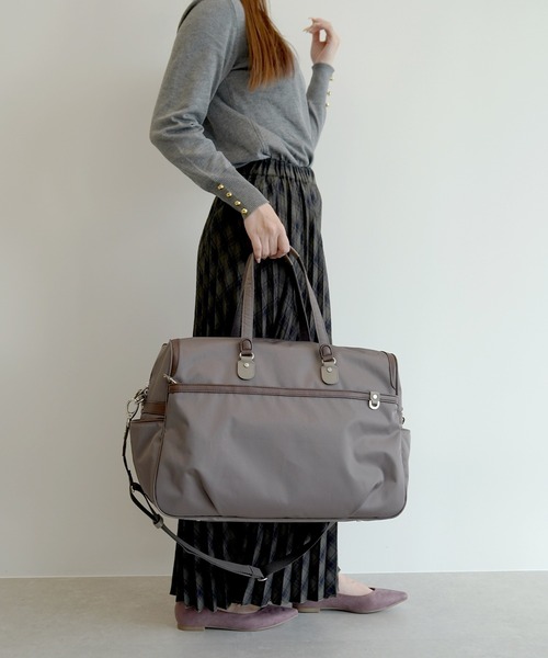 PROGRES(プログレ)の「ボストンバッグ アベス 30L ボトルホルダー 20186(ボストンバッグ・レディース・ダークベージュ/ブラウン/ブラック・FREE)」の6枚目の写真