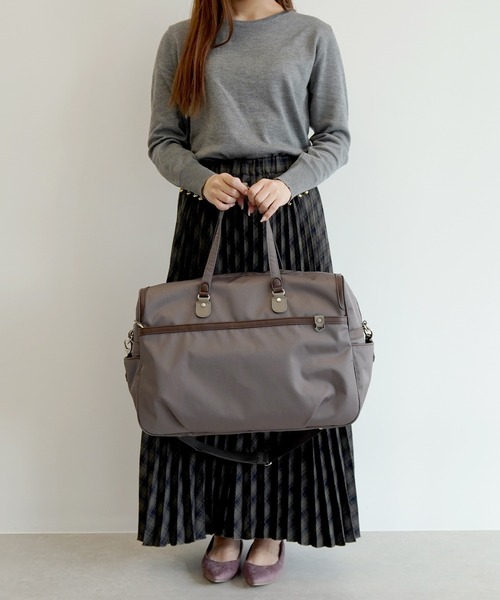 PROGRES(プログレ)の「ボストンバッグ アベス 30L ボトルホルダー 20186(ボストンバッグ・レディース・ダークベージュ/ブラウン/ブラック・FREE)」の7枚目の写真