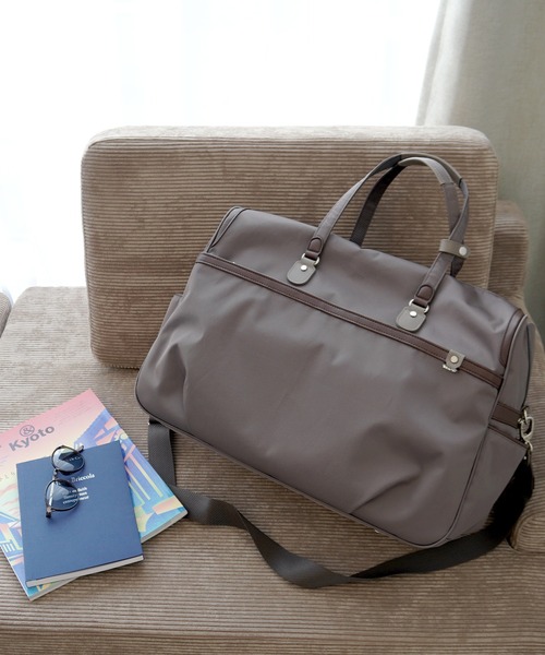 PROGRES(プログレ)の「ボストンバッグ アベス 30L ボトルホルダー 20186(ボストンバッグ・レディース・ダークベージュ/ブラウン/ブラック・FREE)」の9枚目の写真