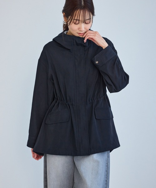 ROPE' PICNIC（ロペピクニック）の「ミドル丈マウンテンパーカー スプリングコート/花粉ガード・撥水（マウンテンパーカー・レディース・ダークブラウン/ライトグレー/チャコールグレー/ネイビー・FREE）」の8枚目の写真
