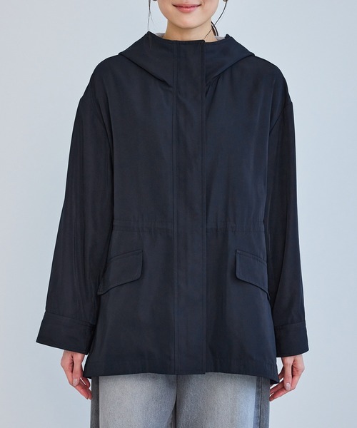 ROPE' PICNIC（ロペピクニック）の「ミドル丈マウンテンパーカー スプリングコート/花粉ガード・撥水（マウンテンパーカー・レディース・ダークブラウン/ライトグレー/チャコールグレー/ネイビー・FREE）」の11枚目の写真