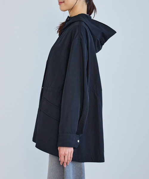 ROPE' PICNIC（ロペピクニック）の「ミドル丈マウンテンパーカー スプリングコート/花粉ガード・撥水（マウンテンパーカー・レディース・ダークブラウン/ライトグレー/チャコールグレー/ネイビー・FREE）」の12枚目の写真