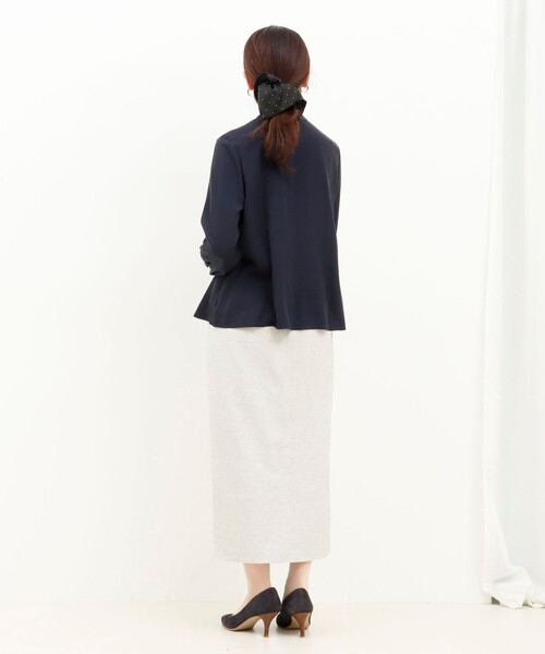 MICO COULIER（ミコクリエ）の「TRピケタックブラウス（シャツ/ブラウス・レディース・ネイビー/オフホワイト/サックスブルー・38）」の15枚目の写真