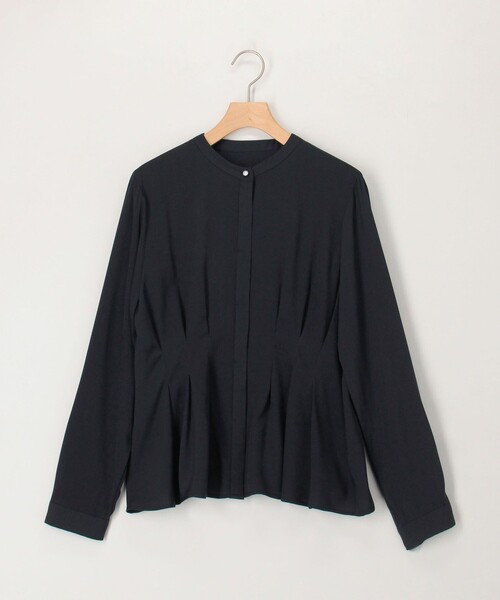 MICO COULIER（ミコクリエ）の「TRピケタックブラウス（シャツ/ブラウス・レディース・ネイビー/オフホワイト/サックスブルー・38）」の21枚目の写真