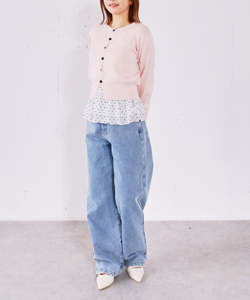 archives(アルシーヴ)の「ドットアソートシアーフリルカットTOPS(Tシャツ/カットソー・レディース・ブラック/オフホワイト/ホワイト・MEDIUM)」の6枚目の写真