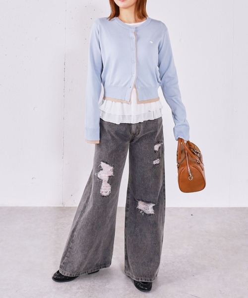 archives(アルシーヴ)の「ドットアソートシアーフリルカットTOPS(Tシャツ/カットソー・レディース・ブラック/オフホワイト/ホワイト・MEDIUM)」の18枚目の写真