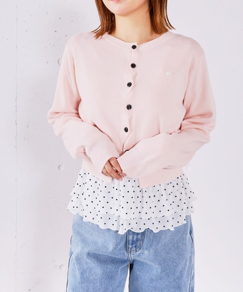 archives(アルシーヴ)の「ドットアソートシアーフリルカットTOPS(Tシャツ/カットソー・レディース・ブラック/オフホワイト/ホワイト・MEDIUM)」の4枚目の写真