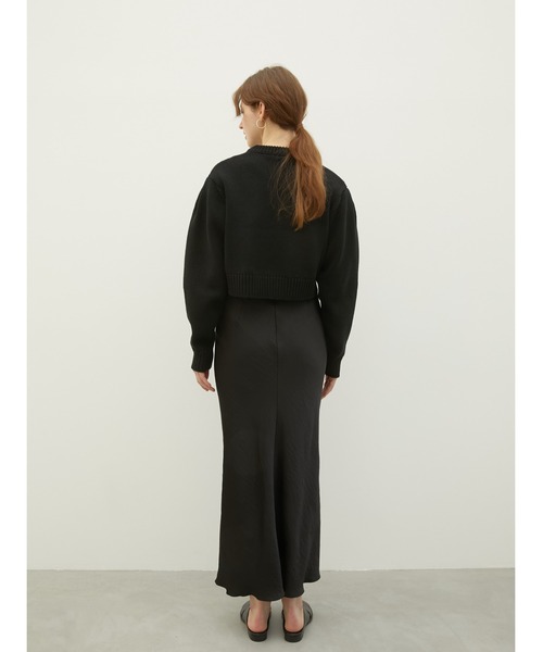 LA PEAU DE GEM(ラポドゥジェム)の「【LA PEAU DE GEM】no slit satin skirt/ノースリットサテンスカート(スカート・レディース・ブラウン/ブラック/アイボリー・MEDIUM/SMALL)」の9枚目の写真