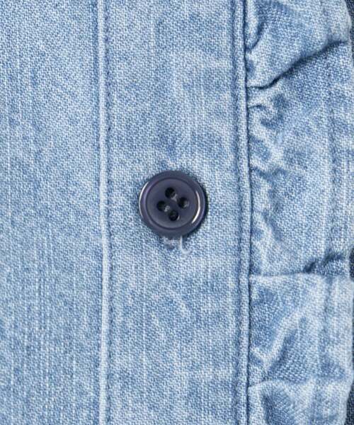 JOURNAL STANDARD relume（ジャーナルスタンダード　レリューム）の「《WEB限定追加4》スタンドネックデニムフリルブラウス（シャツ/ブラウス・レディース・ネイビー/ブルー・FREE）」の8枚目の写真