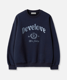 DEVELOVE（デヴローブ）の「アンティークレタリング刺繍スウェット_ネイビー（スウェット）」