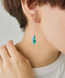 ear PAPILLONNER（イアパピヨネ）の「《スターリングシルバー使用》ナゲットターコイズピアス（ピアス（両耳用））」