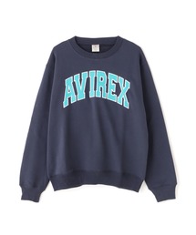 《WEB&DEPOT限定》DAILY EX LOGO CREW NECK SWEAT / ロゴ クルーネック スウェット / AVIREX / アヴィレックス